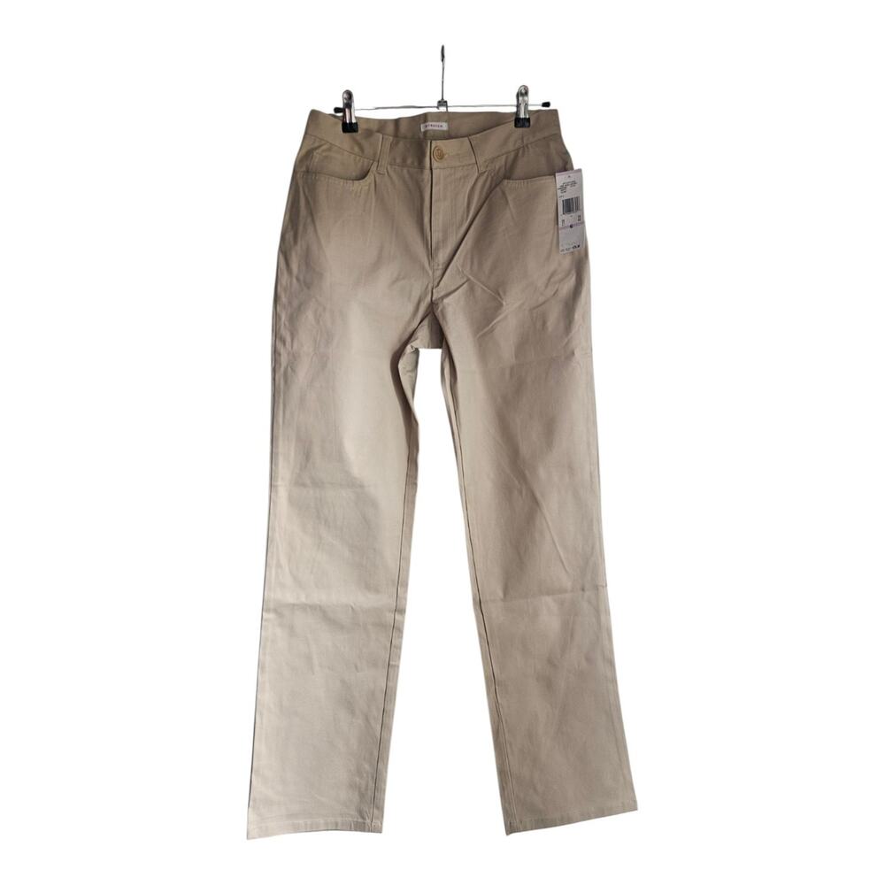 Anne Klein Sport NWT Womens Size 6 Pants Tan Stretch Straight Leg 5 Pocket